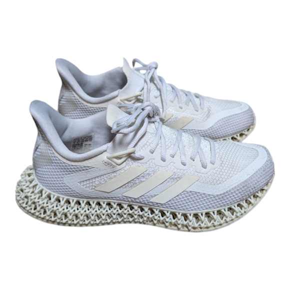 Adidas All White 4DFWD 2 running sneakers EUC Women's 8 springy foam cool energy - Picture 1 of 8